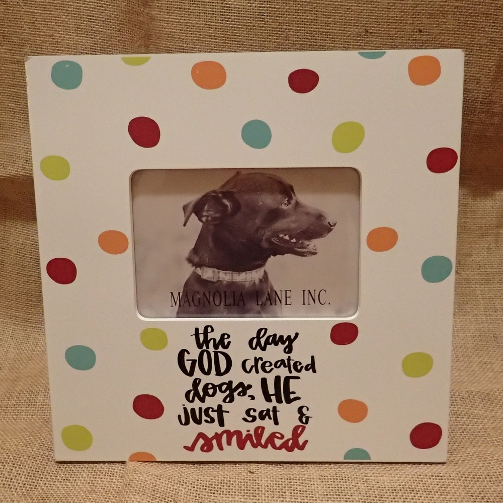Magnolia Lane Dog Polka Dot Frame - New